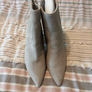 Steve Madden Suede Gray Ankle Booties